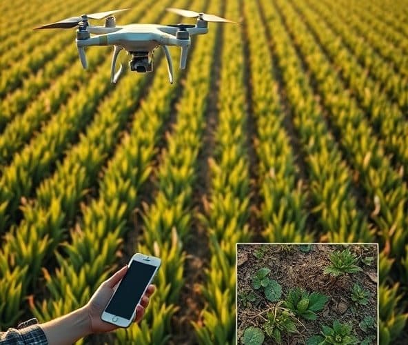 Czy dron dla początkujących rolników pomoże wykrywać chwasty w soi?