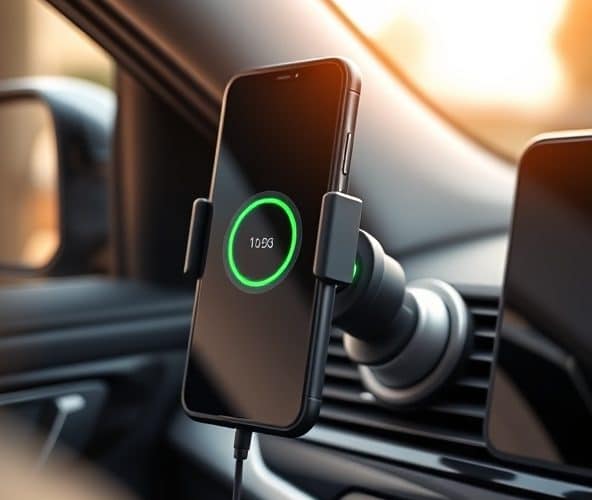 Uchwyty magnetyczne w obudowie gumowej — bezproblemowe ładowanie bezprzewodowe w aucie?