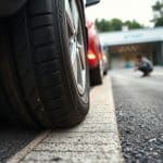 wybrzuszenie na oponie samochodowej