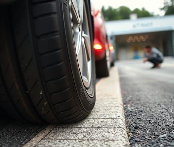 Czy mogę dojechać 10 km do serwisu z małym wybrzuszeniem na oponie?