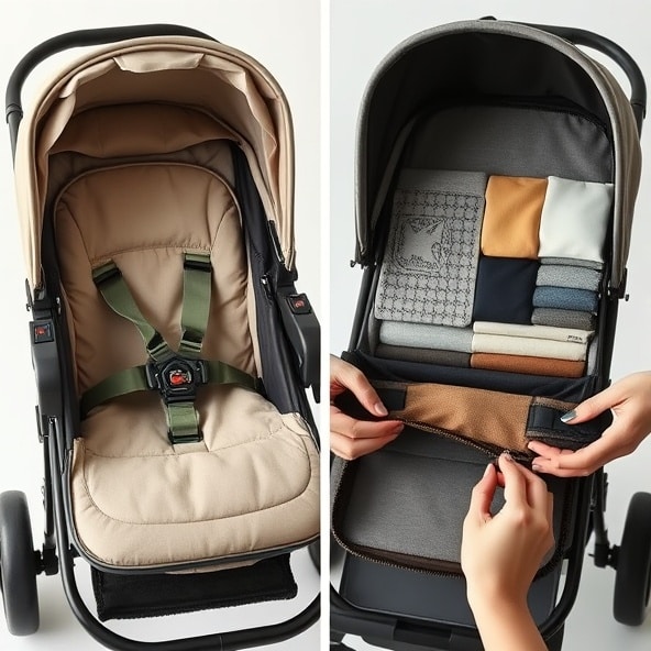 tapicerka do wózka dziecięcego