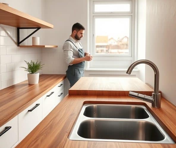 Jak zamówić blat drewniany na wymiar w Warszawie do małej kuchni, by był trwały i odporny na wilgoć?