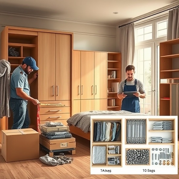 przeprowadzki z demontażem i montażem mebli