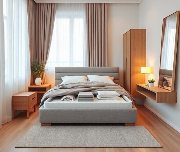 Czy łóżka kontynentalne z pojemnikiem 140×200 sprawdzą się w małej sypialni?