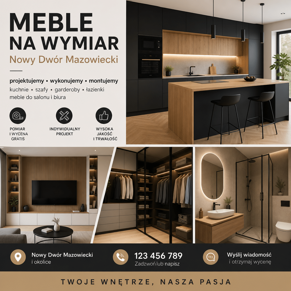 meble na wymiar nowy dwór mazowiecki
